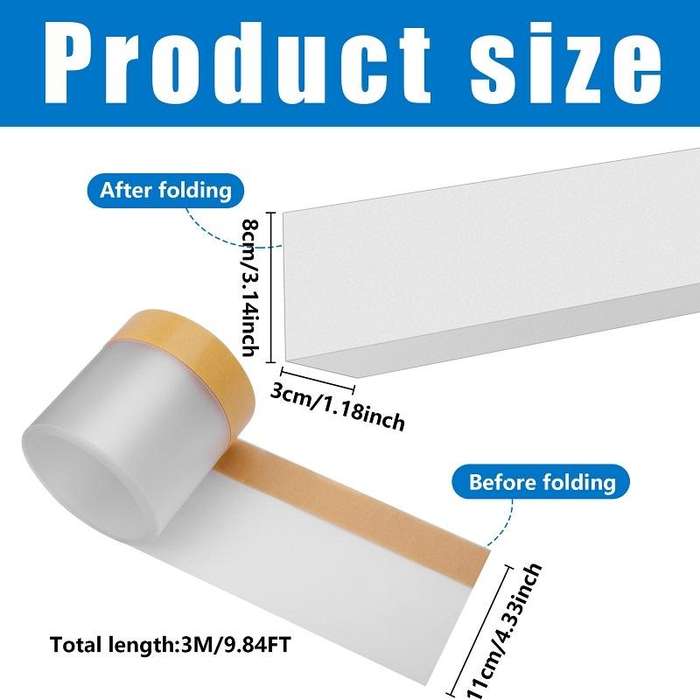 PVC Sofa Baffle Under-bed Toy Blocking Strap(Transparent)