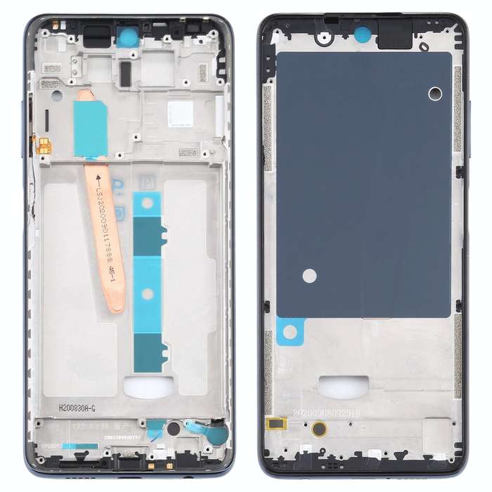 Front Housing LCD Frame Bezel Plate for Xiaomi Poco X3 / Poco X3 NFC M2007J20CG / M2007J20CT(Black)