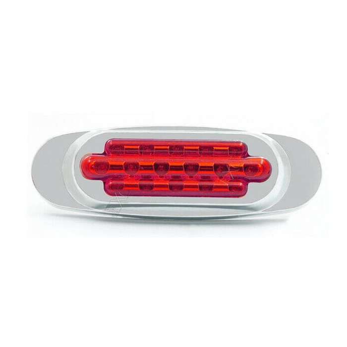 12-24V 16 LEDs Electroplating Side Lights Side Tail Lights Cargo Truck Modification Light, Colour...
