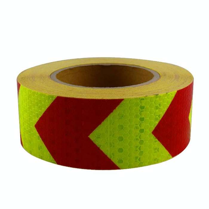 PVC Crystal Color Arrow Reflective Film Truck Honeycomb Guidelines Warning Tape Stickers 5cm x 25...