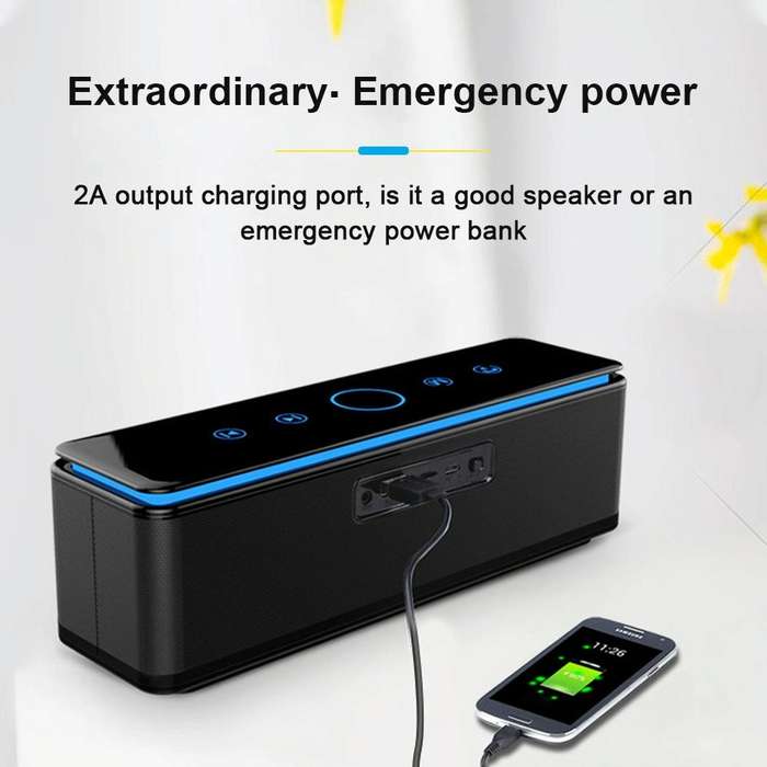 ZEALOT S7 Portable Smart Touch Stereo Bluetooth Speaker with Built-in Mic, Support Hands-Free Cal...