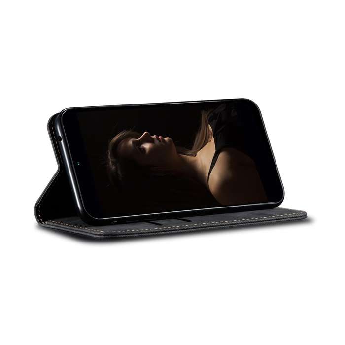 For vivo V27 Denim Texture Leather Phone Case(Black)