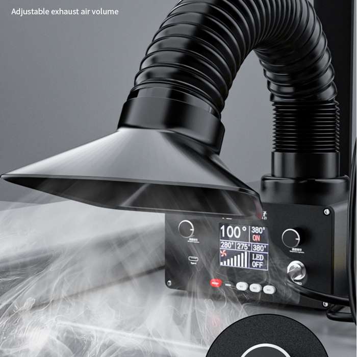 TBK D-201 2 in 1 Intelligent Constant Temperature Soldering Iron With Solder Smoking Absorber Too...