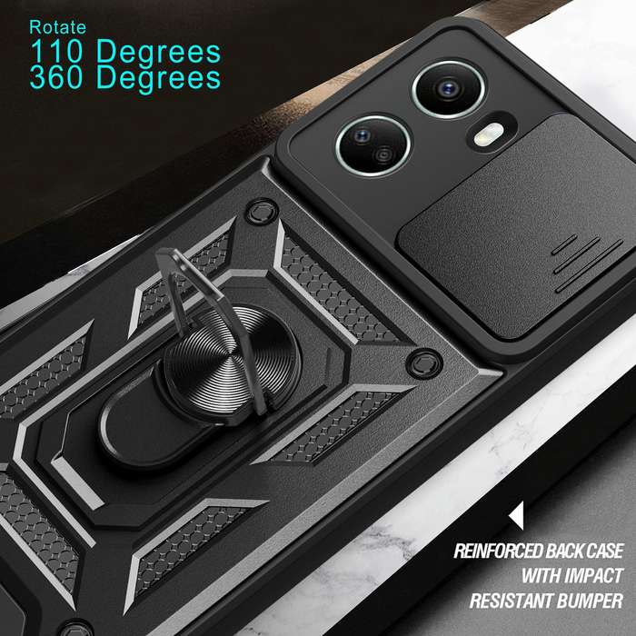 For Huawei nova 10 SE Sliding Camera Cover Design TPU+PC Phone Case(Gold)