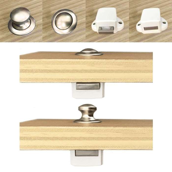Press Type Drawer Cabinet Catch Latch Release Cupboard Door Stop Drawer Cabinet Locker for RV / Y...