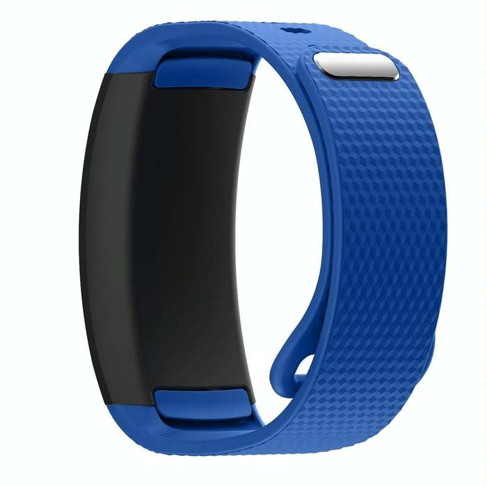 For Samsung Gear Fit2 Pro Silicone Watch Band, Size:L(Blue)