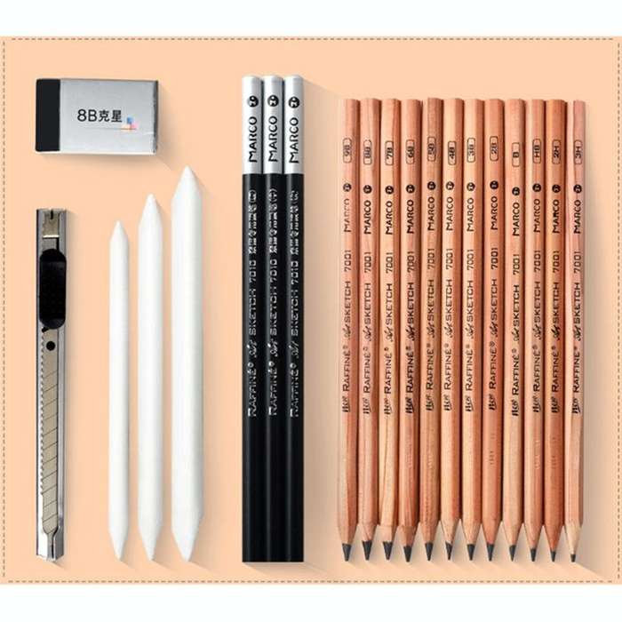 Mark Pencil 21-Piece Student Sketch Drawing Pen Set