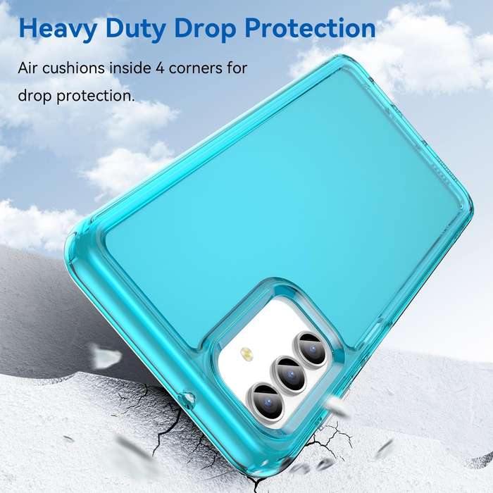 For Samsung Galaxy A04s Candy Series TPU Phone Case(Transparent Blue)