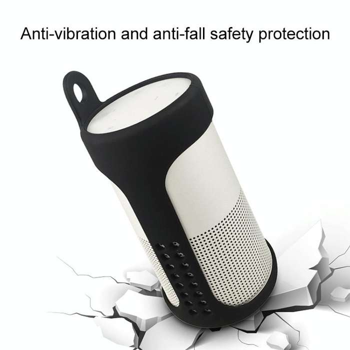 Portable Shockproof Silica Gel Bluetooth Speaker Protective Case for Bose Soundlink Revolve (Black)