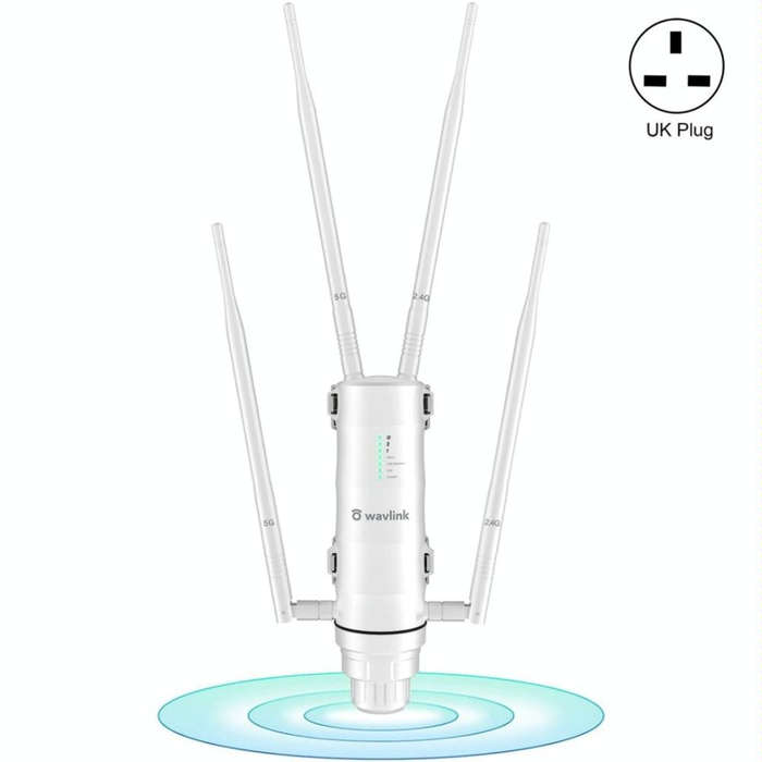 WAVLINK WN572HG3 With 4x7dBi Antenna AC1200 Outdoor WiFi Extender Wireless Routers, Plug:UK Plug