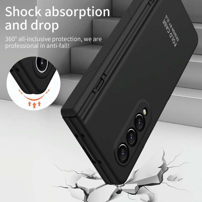 For Samsung Galaxy Z Fold4 5G Extraordinary Series Hinged Folding Full Phone Case with Pen Slot &...