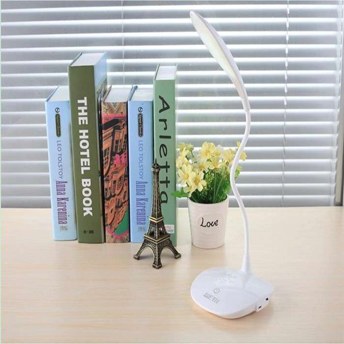 WS-601 USB Charging LED Reading Lamp Touch Dimming Bedroom Bedside Lamp, Size: 43x13.5cm(White)