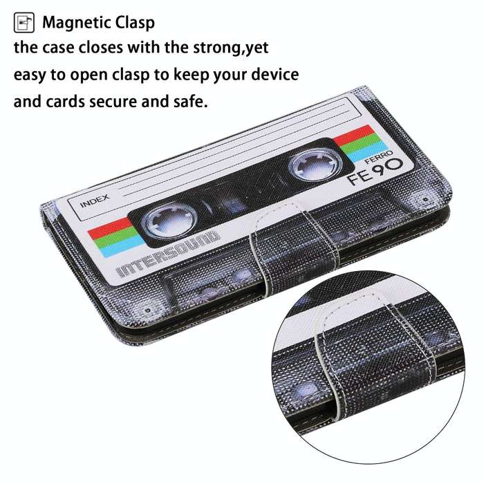 For Samsung Galaxy S22 5G Coloured Drawing Pattern Leather Phone Case(Tape)