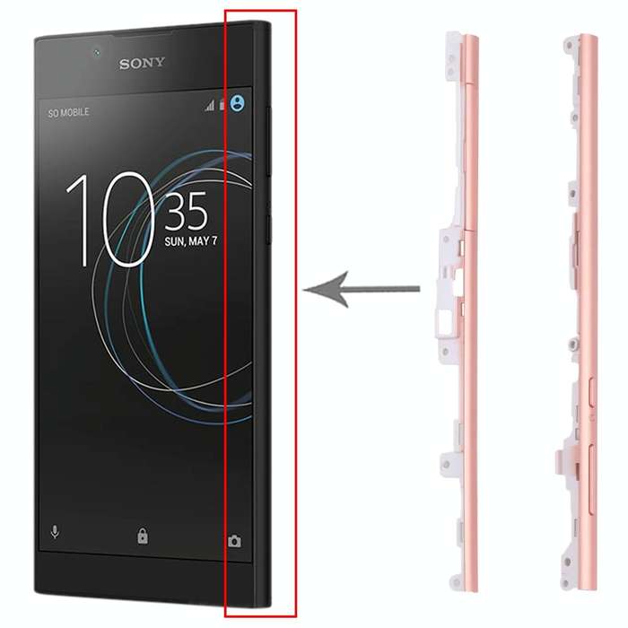 1 Pair Side Part Sidebar For Sony Xperia L1(Pink)