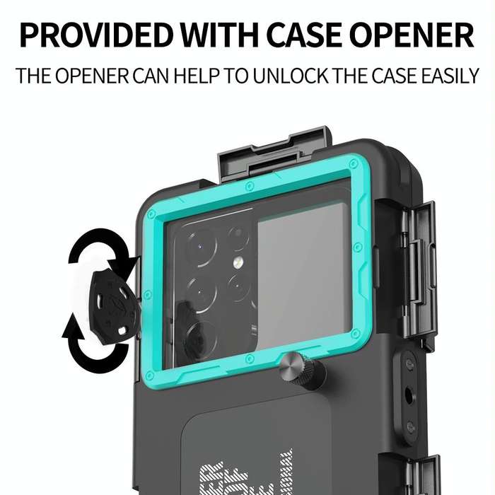 Diving Shell Gen2 Upgrade IP68 Waterproof Phone Case(Black Blue)