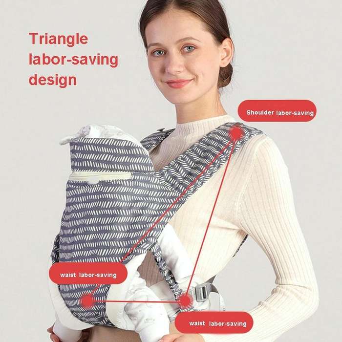 Kangaroo Baby Portable Multifunctional Baby Carrier Front Hold Baby Breathable Carrier(Lotus Color)