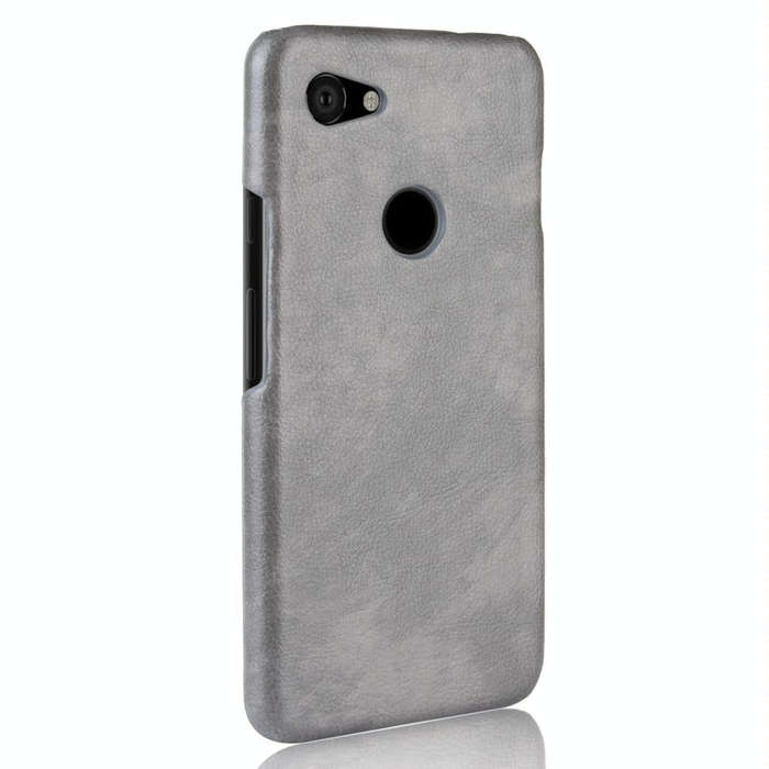 Shockproof Litchi Texture PC + PU Case for Google Pixel 3a XL(Gray)