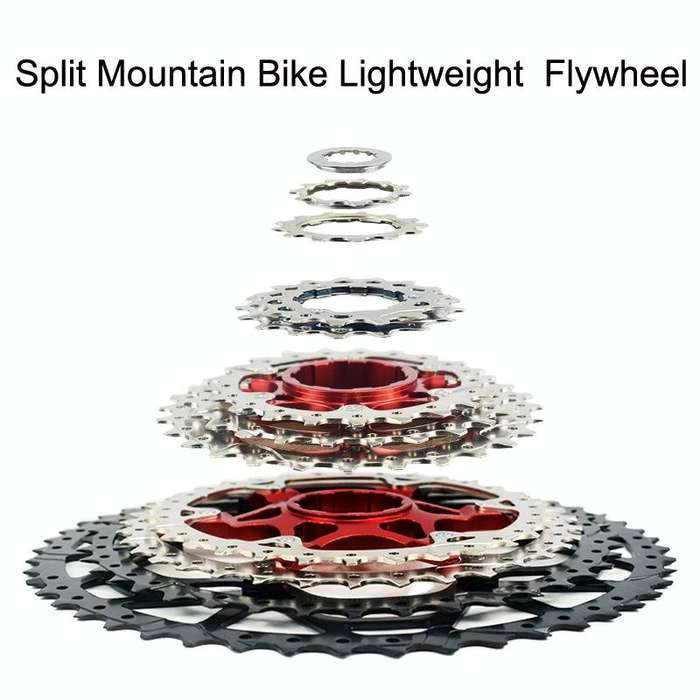 VG Sports Split Mountain Bike Lightweight Cassette Flywheel, Style: 11 Speed 50T (Black)