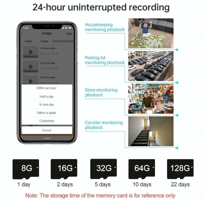 A7 1080P HD Wireless WiFi Smart Surveillance Camera Support Night Vision / Two Way Audio without ...