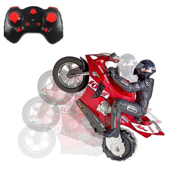 2.4G Remote Control Self-Balancing Stunt Motorcycle Single-Wheel Standing Electric Toy Car(Red)