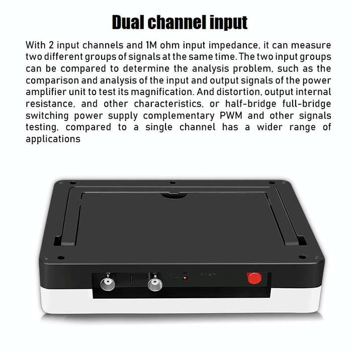 FNIRSI 1013D 1GS Sampling Dual Channel 100M Bandwidth Digital Oscilloscope, US Plug(English)