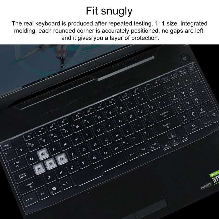 For Asus Plus FA706IU 17.3 inch Transparent and Dustproof TPU Laptop Keyboard Protective Film