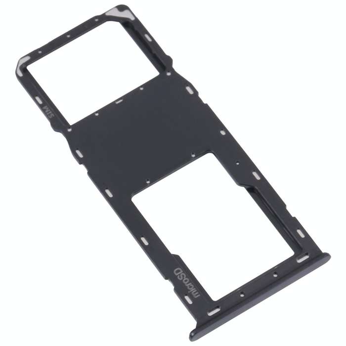 For Samsung Galaxy A03s SM-A037U Original SIM Card Tray + Micro SD card tray (Black)