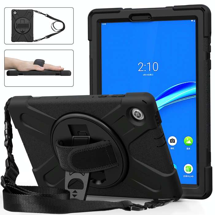 For Lenovo Tab M10 Plus TB-X606F Shockproof Colorful Silicone + PC Protective Case with Holder & ...