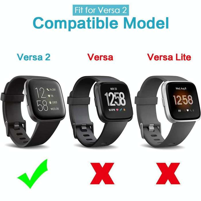 For Fitbit Versa 2 Charger Charging Dock Base Stand Holder with 1m Charging Cable(Black)