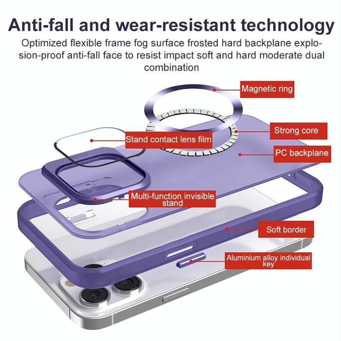 For iPhone X / XS Skin Feel CD Texture MagSafe Lens Holder Phone Case(Matte White)