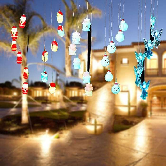 Solar Christmas Wind Chime Lights Outdoor Waterproof Colorful Decoration(D-008)