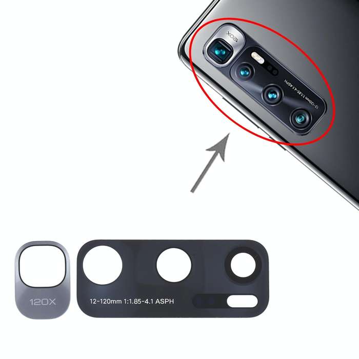 10 PCS Back Camera Lens for Xiaomi Mi 10 Ultra / M2007J1SC
