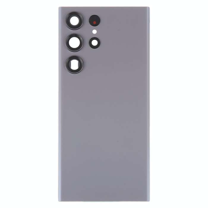 For Samsung Galaxy S23 Ultra SM-S918 Glass Battery Back Cover with Camera Lens Cover(Grey)