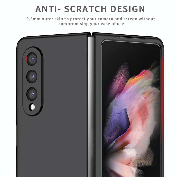 For Samsung Galaxy Z Fold4 Armor Foldable Phone Case(Black)