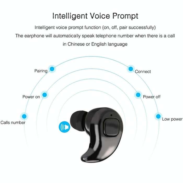 S530X Mini HiFi Handsfree Sport Wireless Bluetooth Earphone with Microphone(Blue)