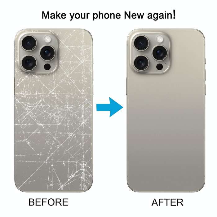 For iPhone 15 Pro Max Battery Back Cover with Camera Lens Cover + MagSafe Magnet(Titanium)