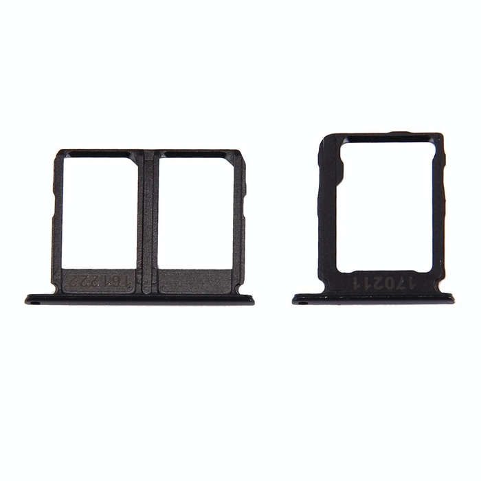 For Galaxy C9 Pro / C9000 SIM Card Tray + Micro SD Card Tray (Black)