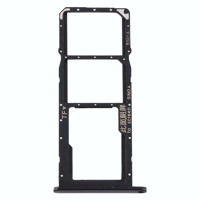 SIM Card Tray + SIM Card Tray + Micro SD Card Tray for Huawei Y6p (Black)