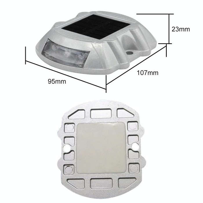 Solar Horseshoe Road Stud Light Car Guidance Light Road Deceleration Light, Constantly Bright Ver...