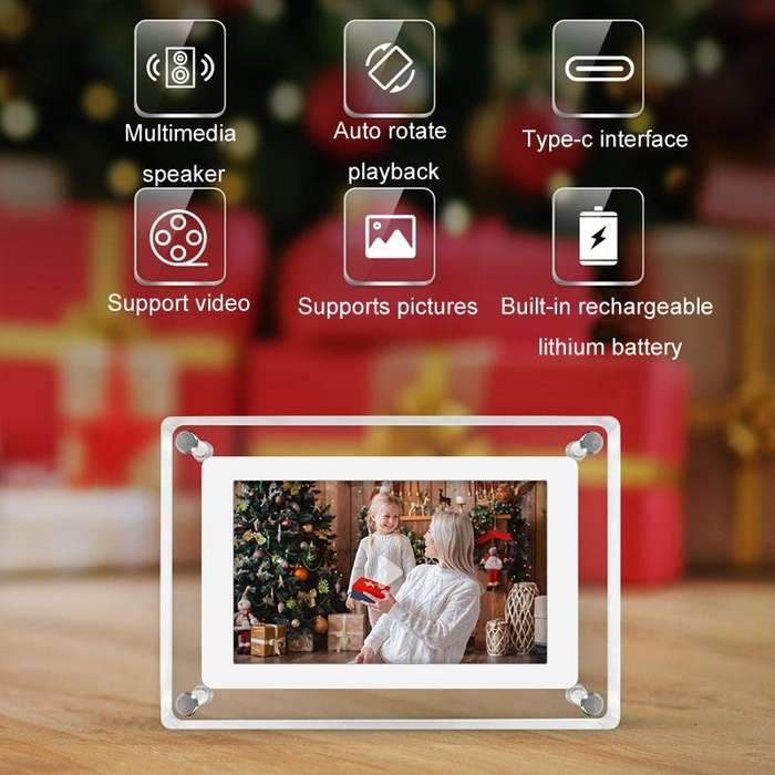 5 Inch HD Digital Photo Frame Crystal Advertising Player 1080P Motion Video Picture Display Playe...