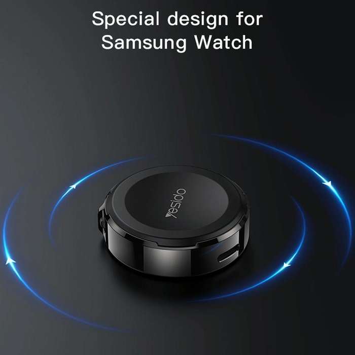 Yesido DS19 For Samsung Smart Watch Portable Charger Dual Input Port Magnetic Wireless Charger(Bl...