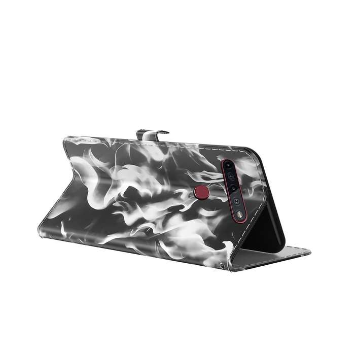 For LG K41S / K51S Cloud Fog Pattern Horizontal Flip Leather Case with Holder & Card Slot & Walle...