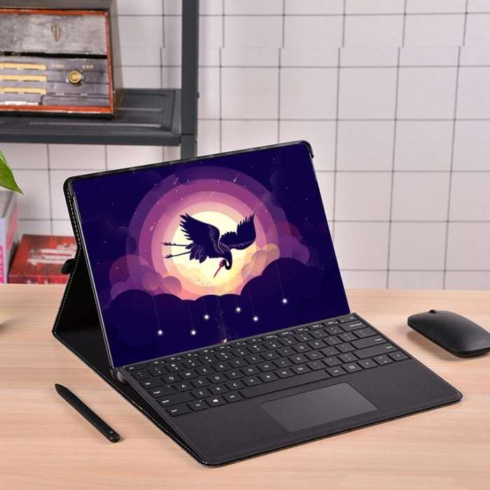 For Microsoft Surface Pro 9 All-Inclusive Drop Tablet PC Case With Power Pack(Wine Red)