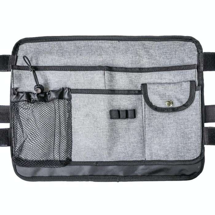 Wheelchair Walking Aid Adjustable Multifunctional Storage Bag(Gray)