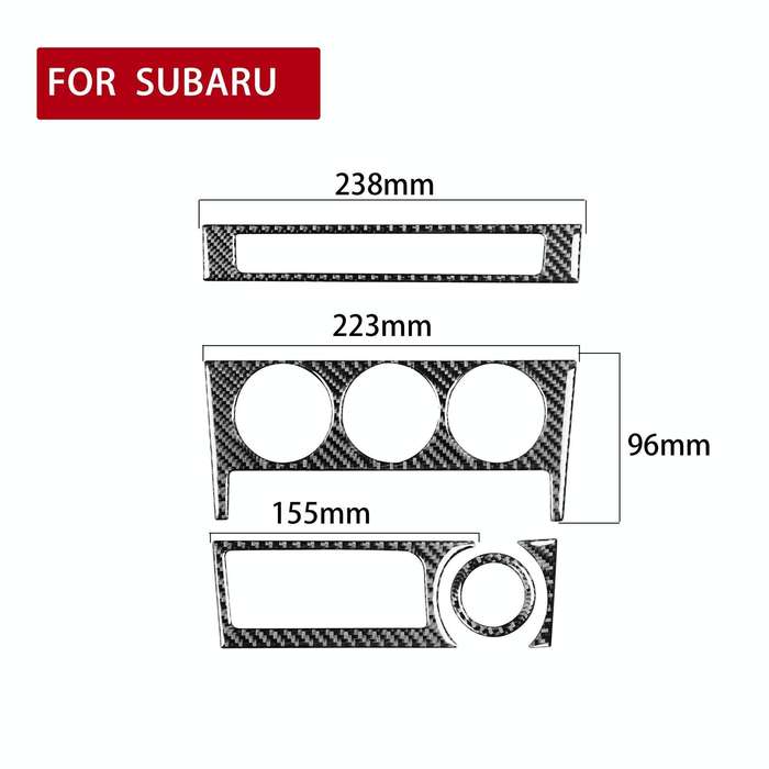 5 in 1 Car Carbon Fiber Control Panel A Decorative Sticker for Subaru BRZ / Toyota 86 2017-2019, ...
