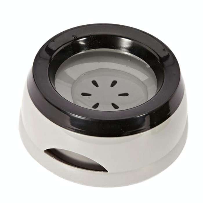 Pet Non-wet Mouth Splash-proof Drinking Fountain Dog Anti-overflow Car Bowl(Grandma Ash)