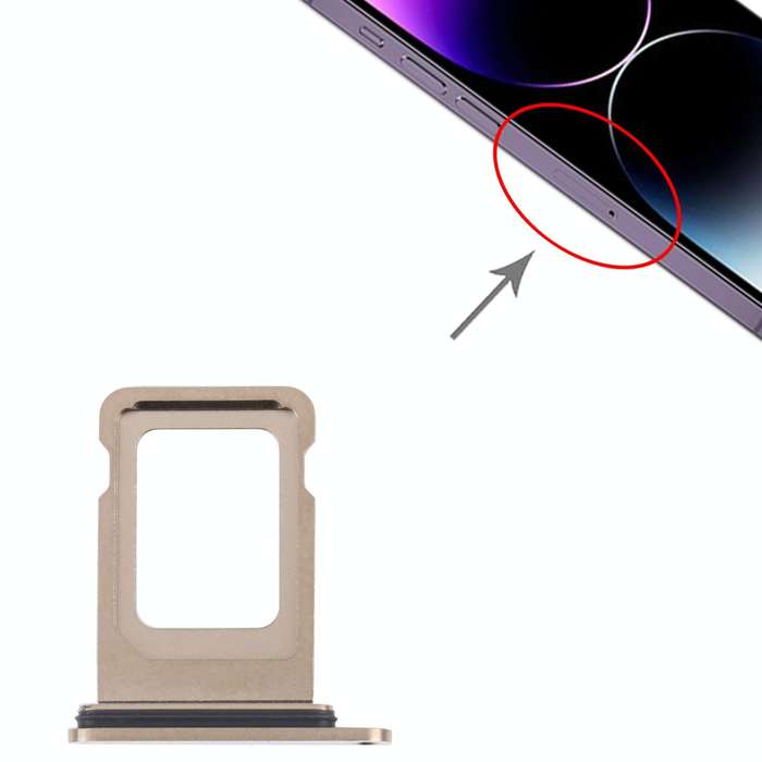 SIM+SIM Card Tray for iPhone 14 Pro Max (Gold)