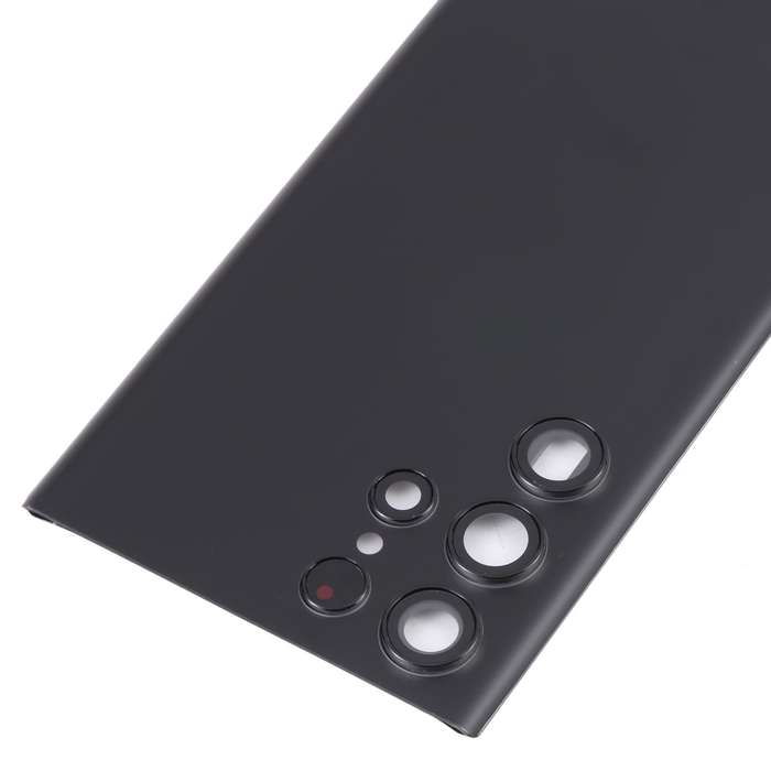 For Samsung Galaxy S22 Ultra 5G SM-S908B Battery Back Cover with Camera Lens Cover (Black)