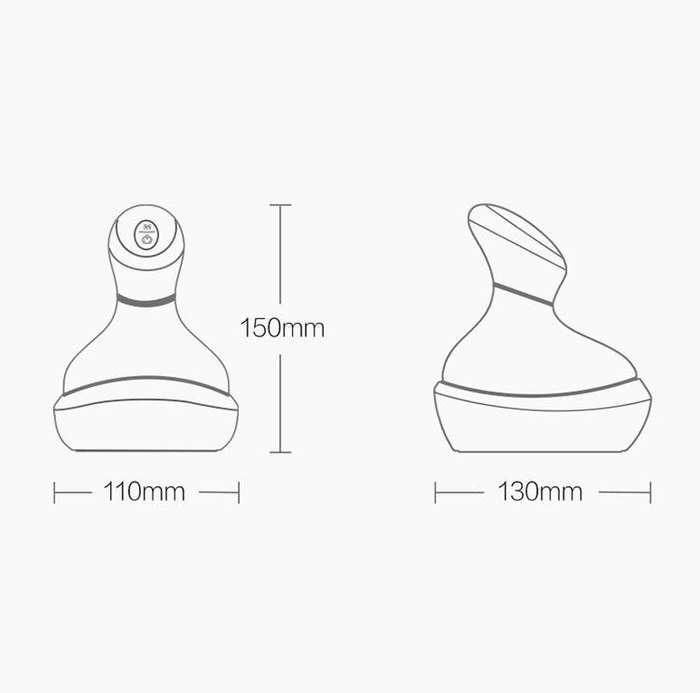 3D Intelligent Electric Head Massager Scalp Massager (White)