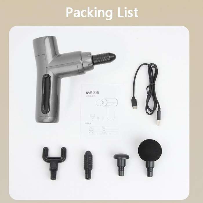 JM-09 Brushless Mini Massage Vibration Fascia Gun(Grey)